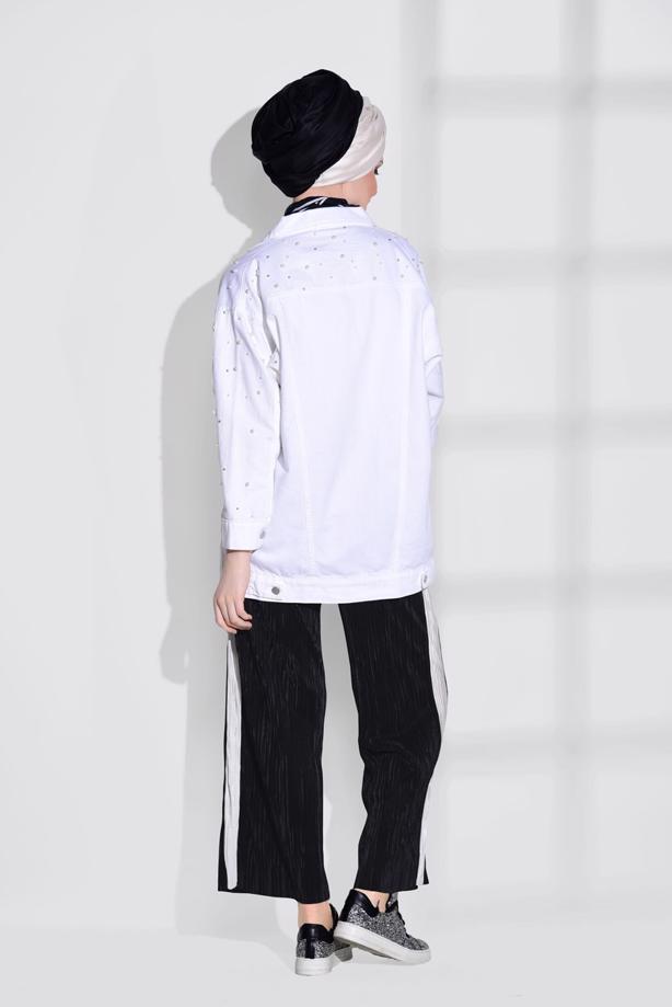 Vêtements hijab  PLEATED STRIPE DETAIL PANTS 939  - TRENDTESETTÜR