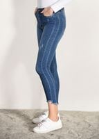 Tesettür giyim LACİVERT PÜSKÜL DETAYLI DENİM PANTOLON 2113