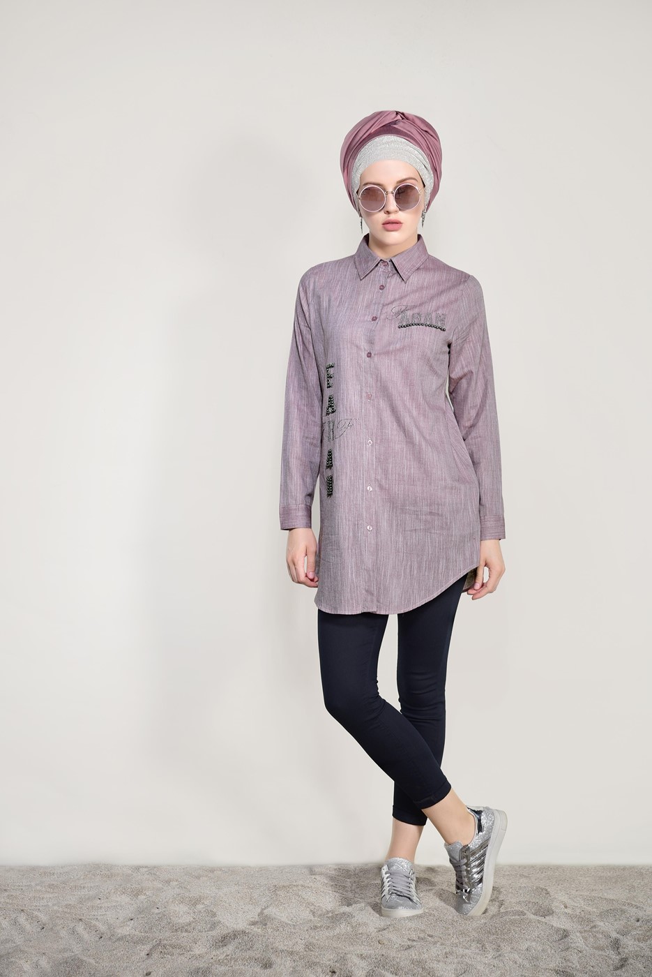 Tesettür giyim LACİVERT T 2231 Ksd- Dar Paça Pantolon