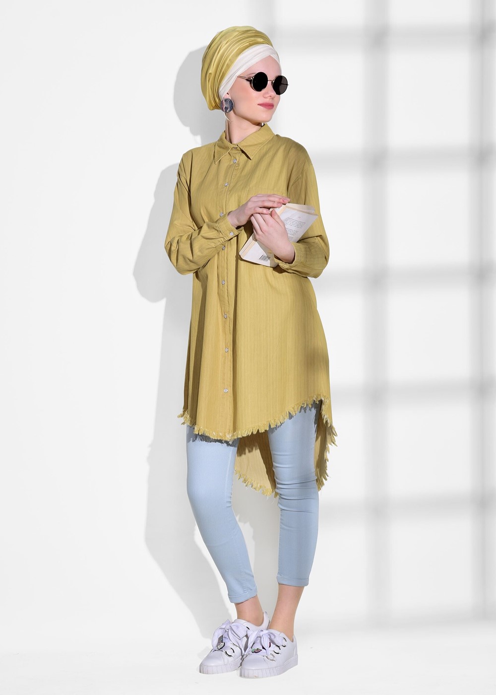 Tesettür giyim MAVİ T 2231 Ksd- Dar Paça Pantolon