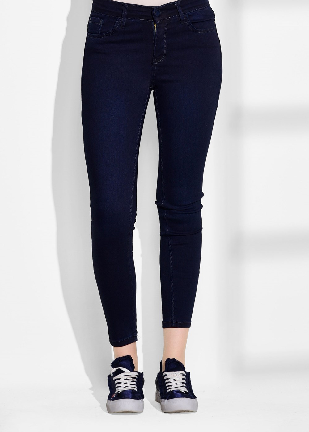 Tesettür giyim LACİVERT YÜKSEK BEL LİKRALI DENİM PANTOLON 2309