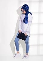 Vêtements hijab BLEU PANTALON EN DENIM DÉTAILLÉ LIGNE 3113