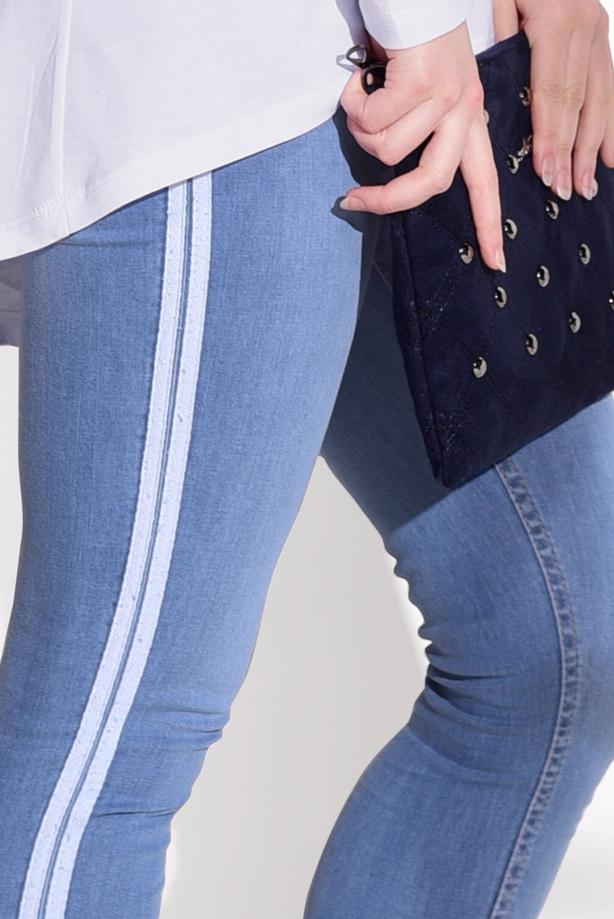 Vêtements hijab   STRIPE DETAIL DENIM PANTS 3113 - TRENDTESETTÜR