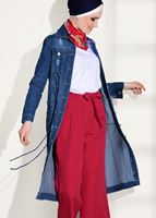 Tesettür giyim KIRMIZI T 3218 Bwest-Bol Kesim Pantolon