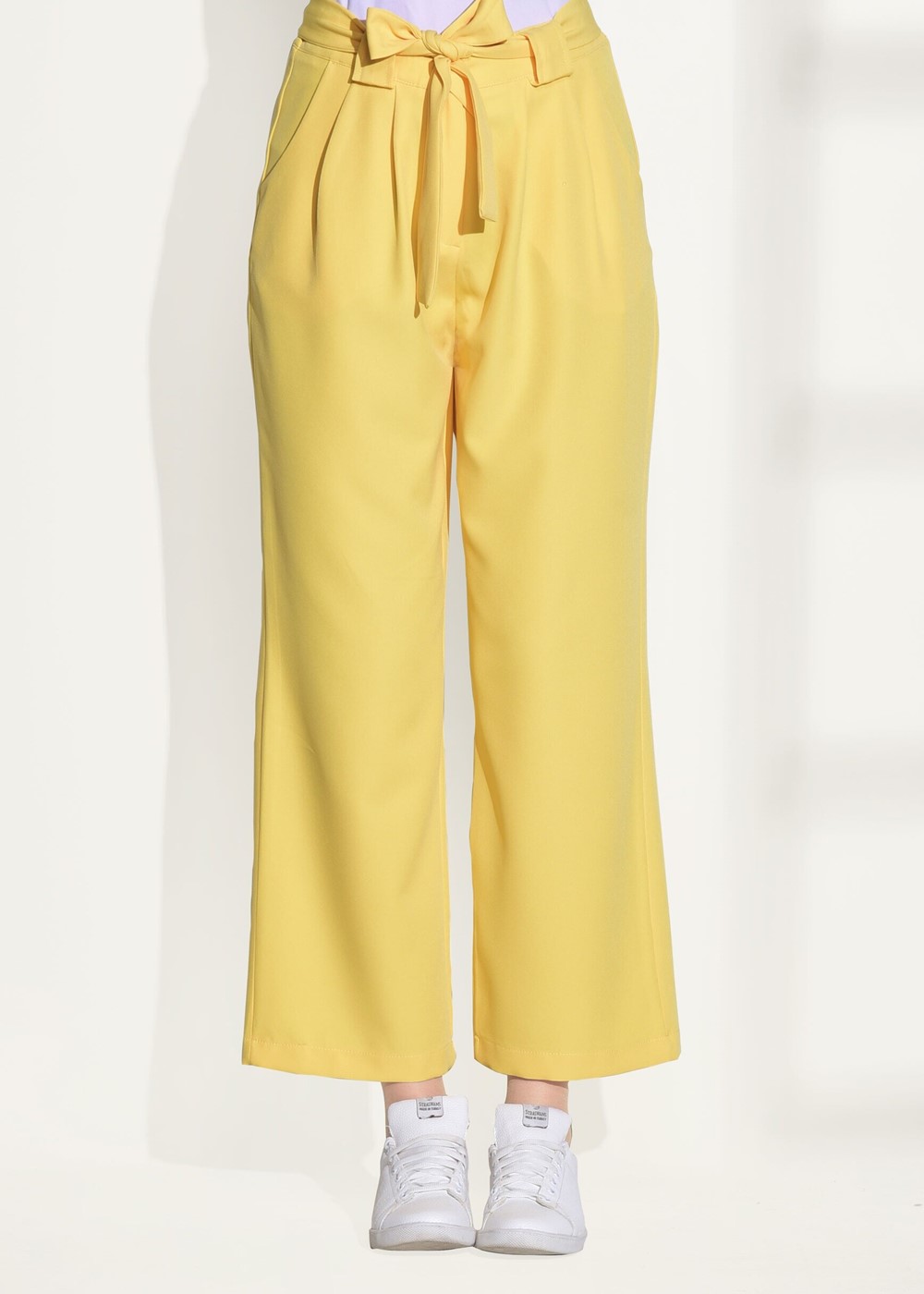 Tesettür giyim SARI T 3218 Bwest-Bol Kesim Pantolon