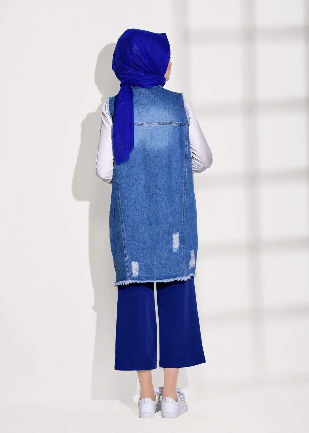 Tesettür giyim LACİVERT T 3218 Bwest-Bol Kesim Pantolon