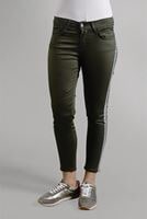 Tesettür giyim HAKİ SİM ŞERİTLİ DAR PAÇA PANTOLON 3409