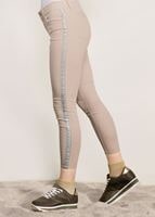 Tesettür giyim VİZON SİM ŞERİTLİ DAR PAÇA PANTOLON 3409