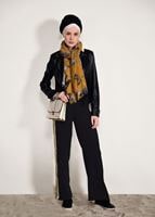 Vêtements hijab NOIR PANTALON LYCRA AVEC CTÉS À RESSORT 6557