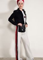 Vêtements hijab ÉCRU PANTALON LYCRA AVEC CTÉS À RESSORT 6557