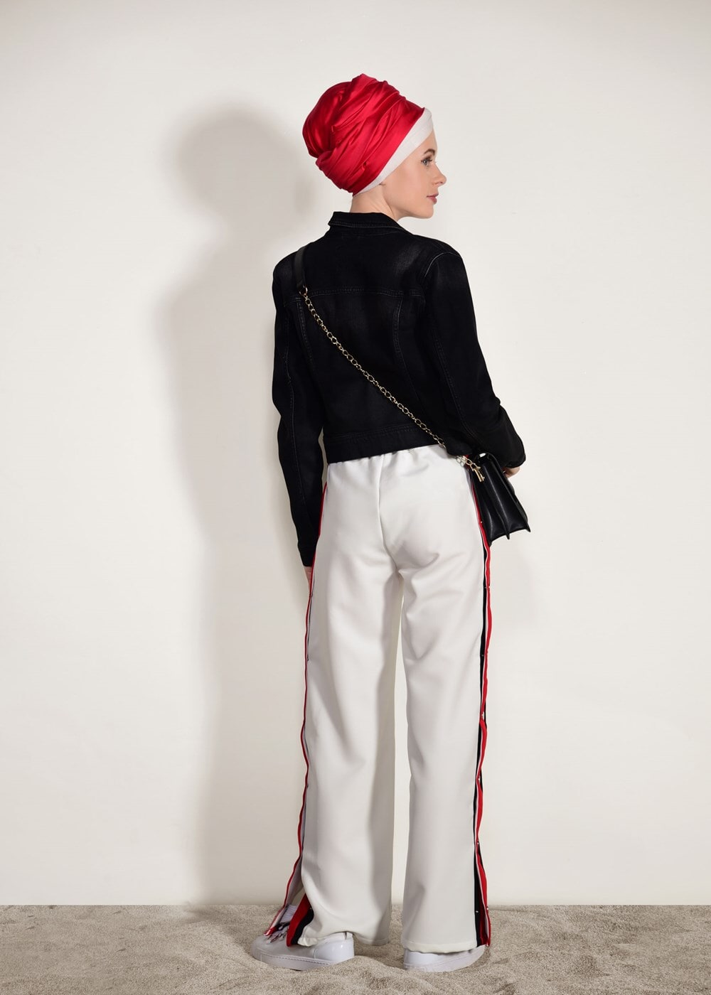 Vêtements hijab ÉCRU PANTALON LYCRA AVEC CTÉS À RESSORT 6557