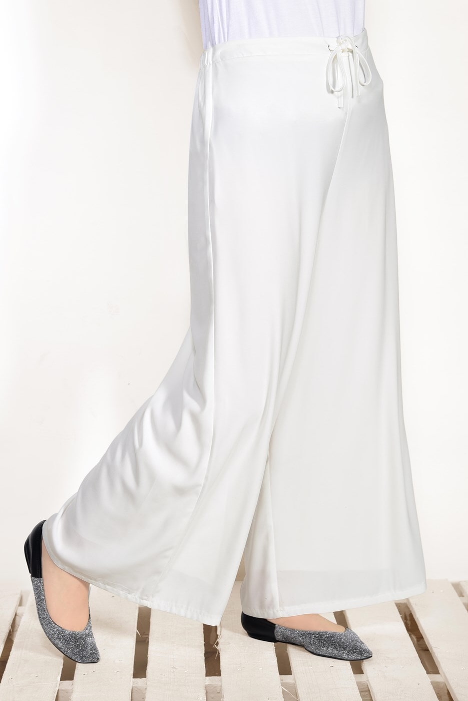 Tesettür giyim KREM T 7155 New Alya Pantolon-Alv Fashion