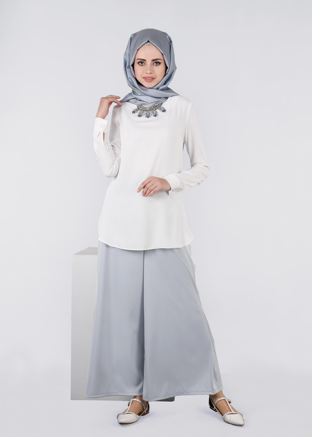 Tesettür giyim MAVİ T 7183 New Nice Pantolon-Alv Fashion