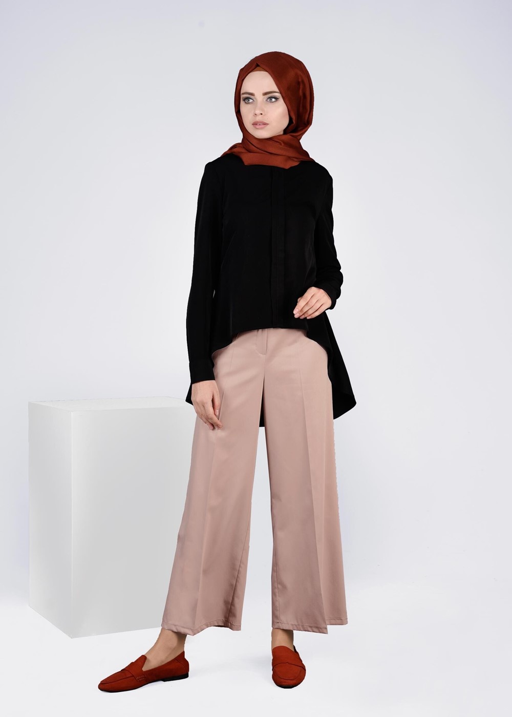 Tesettür giyim PUDRA T 7208 Nadya 43414 Pantolon-Alv Fashion