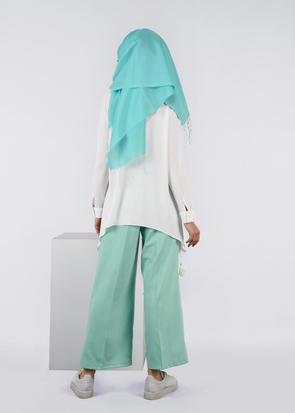 Tesettür giyim YEŞİL T 7208 Nadya 43414 Pantolon-Alv Fashion