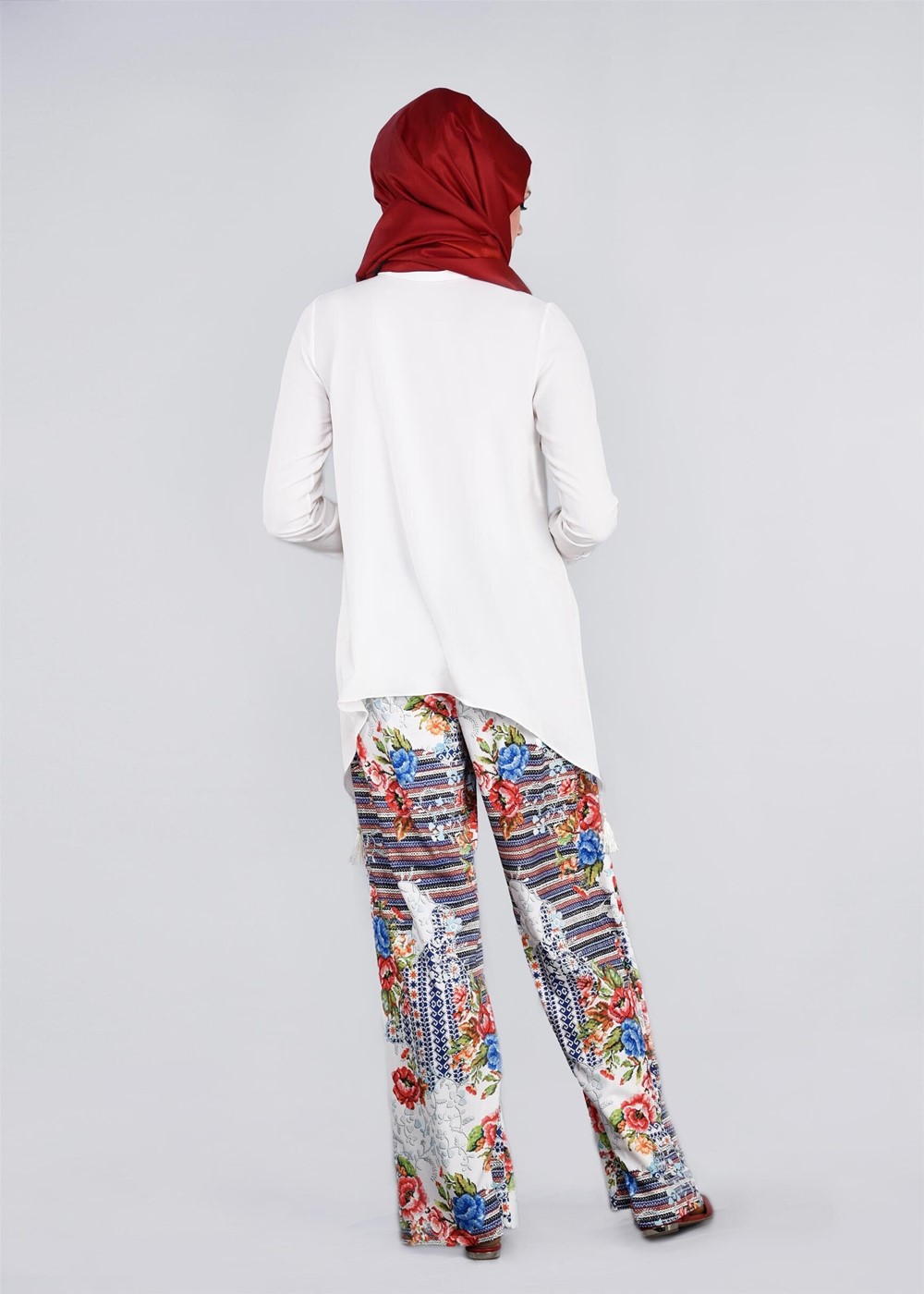 Tesettür giyim KREM T 7209 Sonya 10406 Pantolon-Alv Fashion