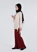 Vêtements hijab ROUGE BORDEAUX PANTALON EN CRÊPE 7210