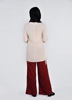 Vêtements hijab ROUGE BORDEAUX PANTALON EN CRÊPE 7210
