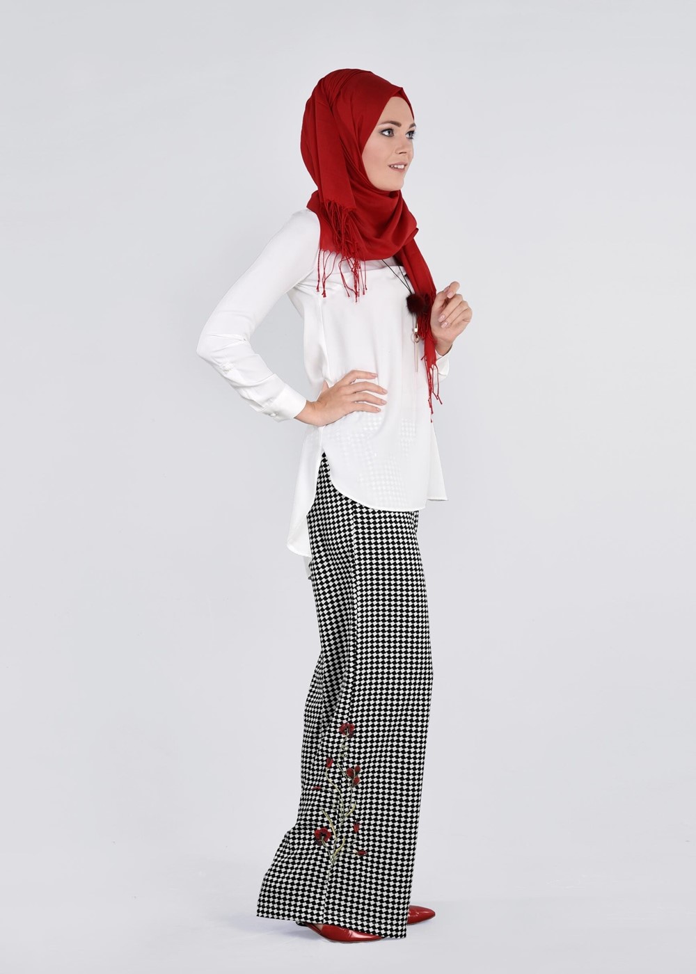 Tesettür giyim SİYAH T 7211 Como Emp. 1 Pantolon-Alv Fashion