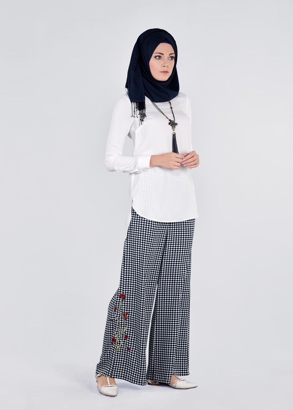 Tesettür giyim LACİVERT T 7211 Como Emp. 1 Pantolon-Alv Fashion