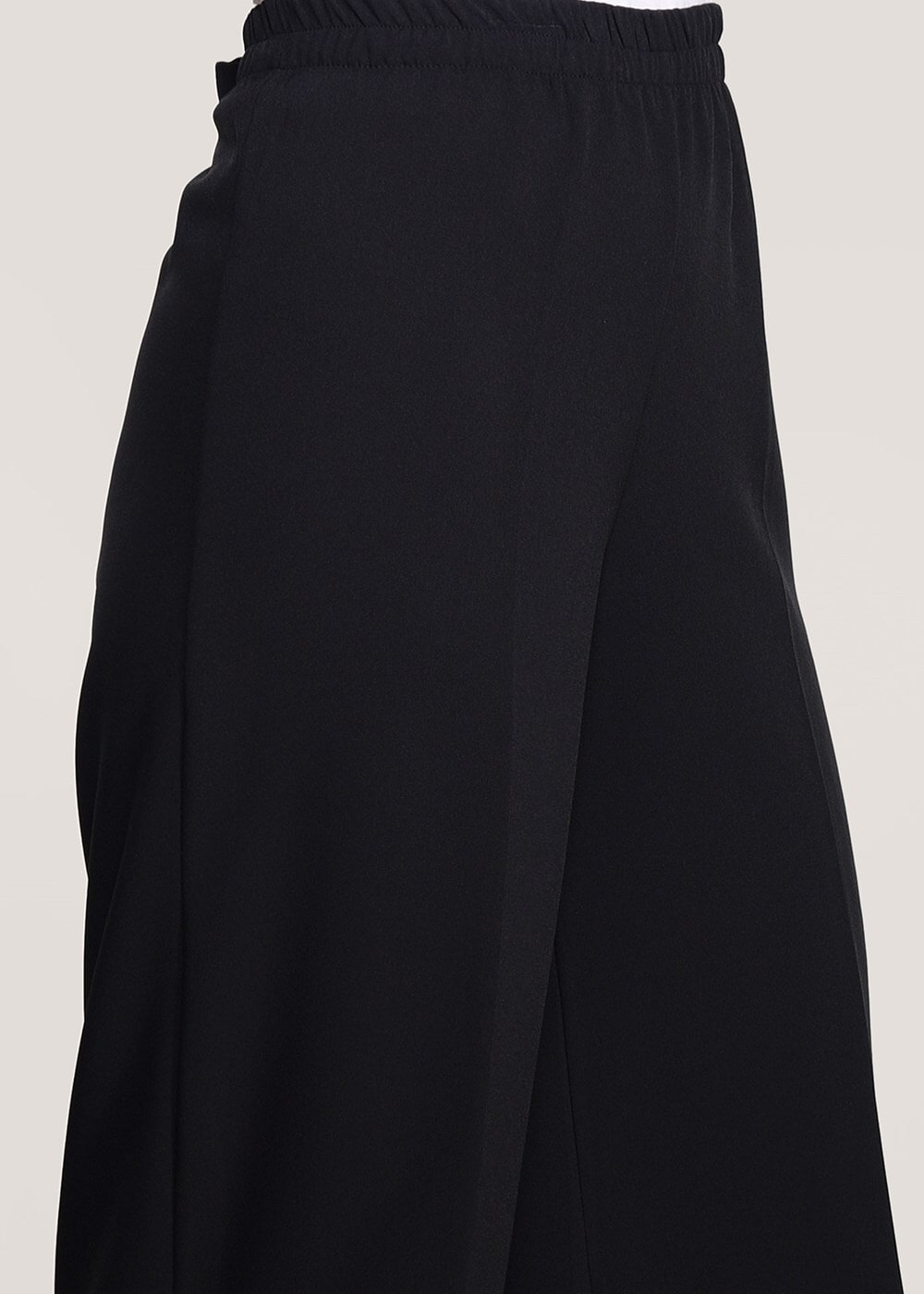 Tesettür giyim SİYAH BELİ LASTİKLİ BOL KESİM PANTOLON 7241