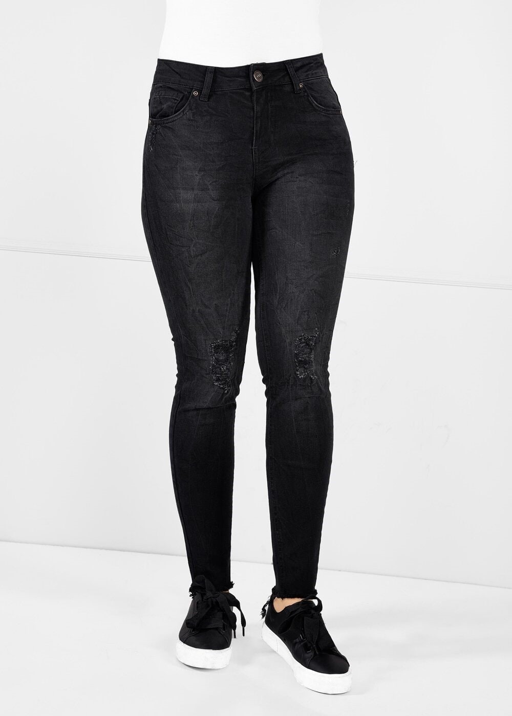 Vêtements hijab NOIR PANTALONS EN DENIM 7264 