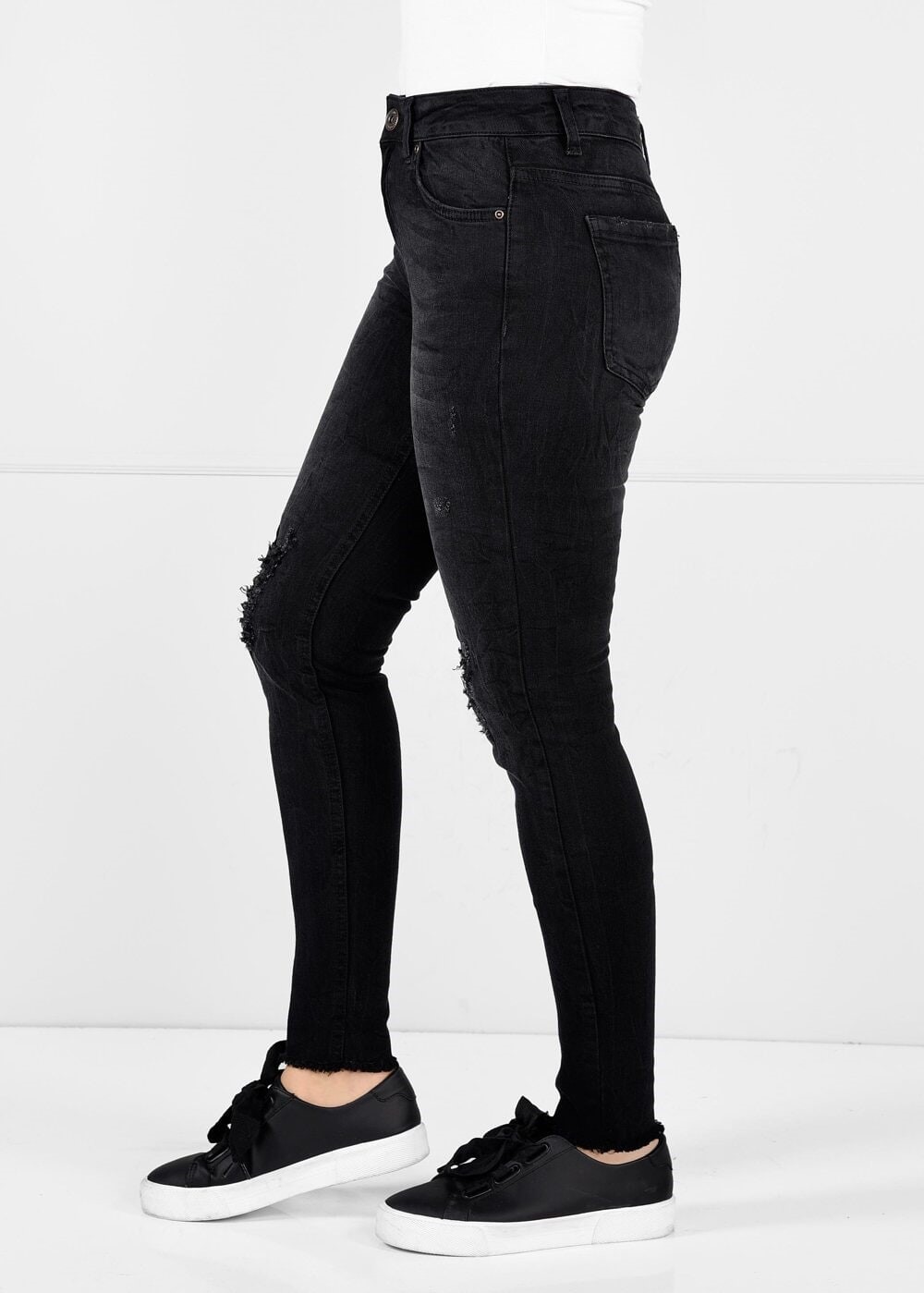 Vêtements hijab NOIR PANTALONS EN DENIM 7264 