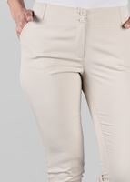 Tesettür giyim BEJ ARA BEL DAR PAÇA PANTOLON 7309 