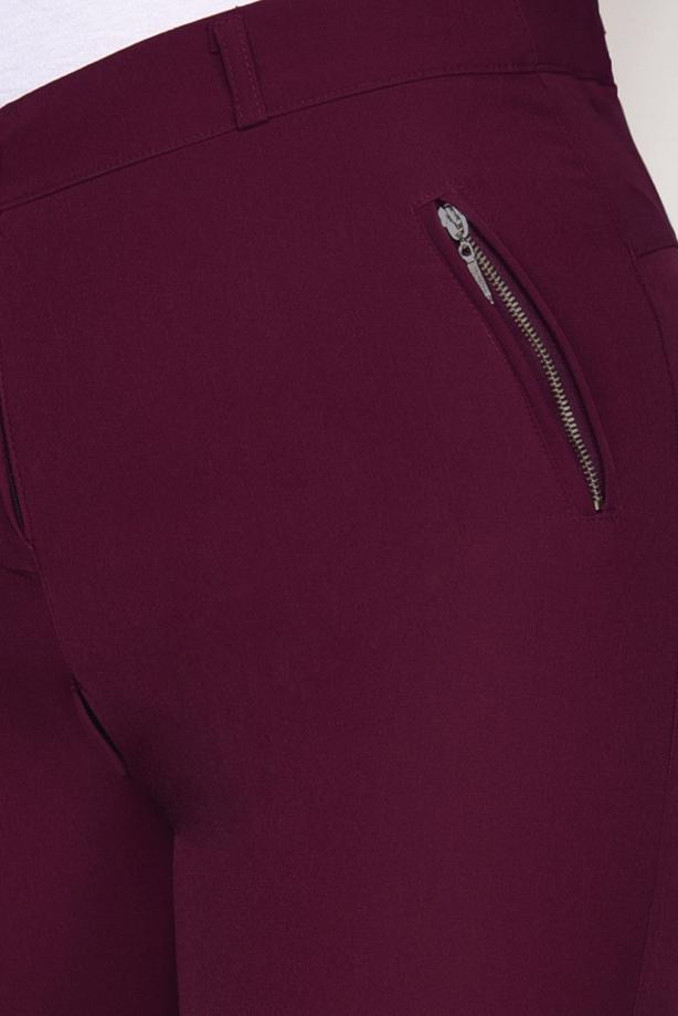 Vêtements hijab ROUGE BORDEAUX PANTALON COUPE CLASSIQUE 7402 - TRENDTESETTÜR