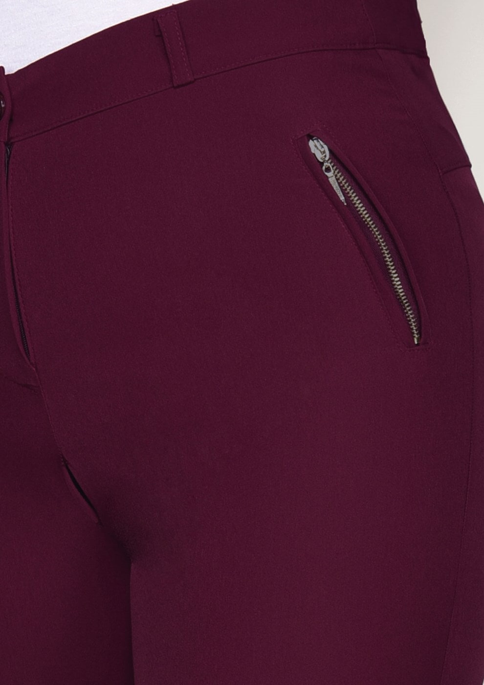 Tesettür giyim BORDO T 7402 Amine Hüma-Klasik Kesim Pantolon