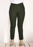 Tesettür giyim HAKİ T 7402 Amine Hüma-Klasik Kesim Pantolon