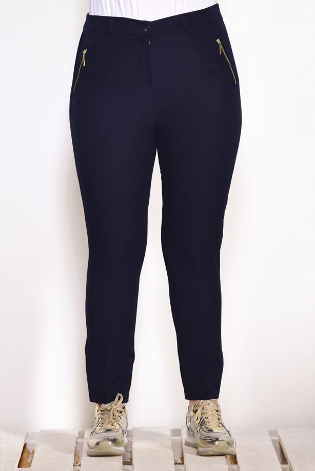 Vêtements hijab BLEU MARINE PANTALON COUPE CLASSIQUE 7402 - TRENDTESETTÜR