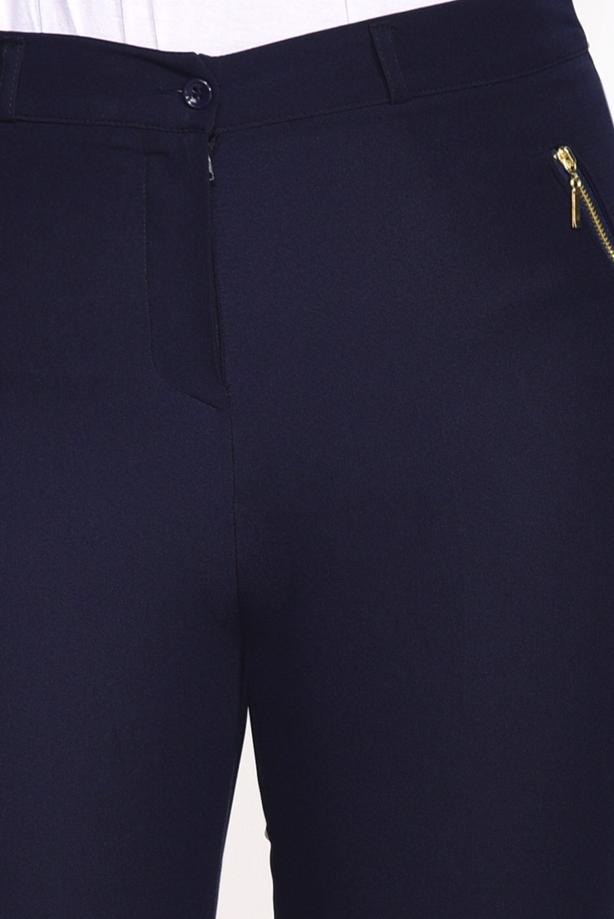 Vêtements hijab BLEU MARINE PANTALON COUPE CLASSIQUE 7402 - TRENDTESETTÜR