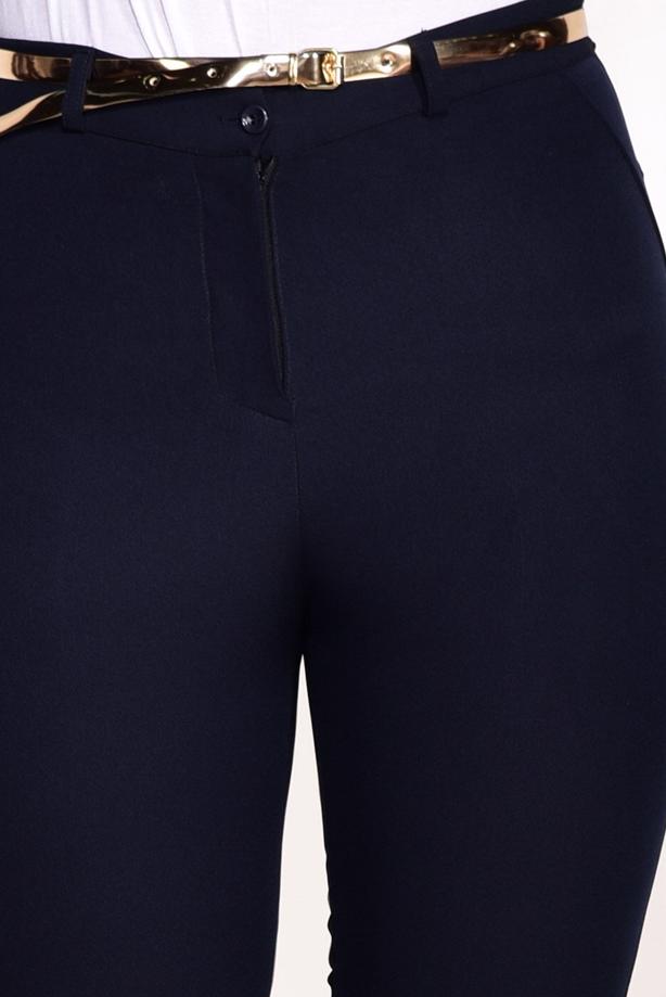 Vêtements hijab BLEU MARINE PANTALON AVEC CEINTURE 7602 - TRENDTESETTÜR
