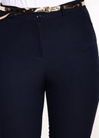 Tesettür giyim LACİVERT T 7602 Amine Hüma- Kemer Detaylı Pantolon