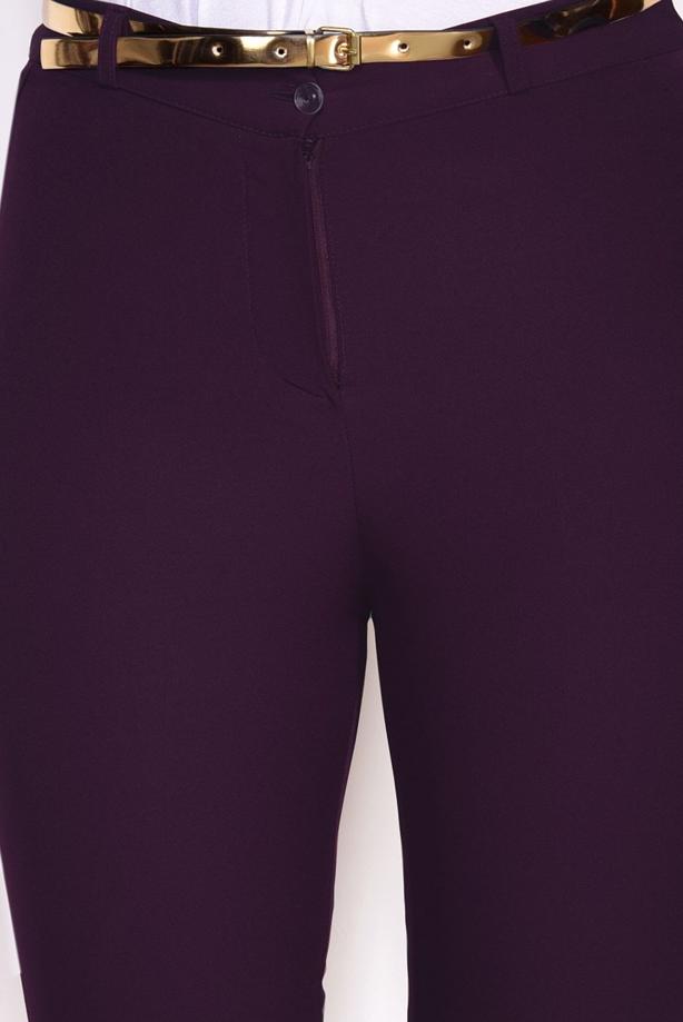 Vêtements hijab PRUNE PANTALON AVEC CEINTURE 7602 - TRENDTESETTÜR