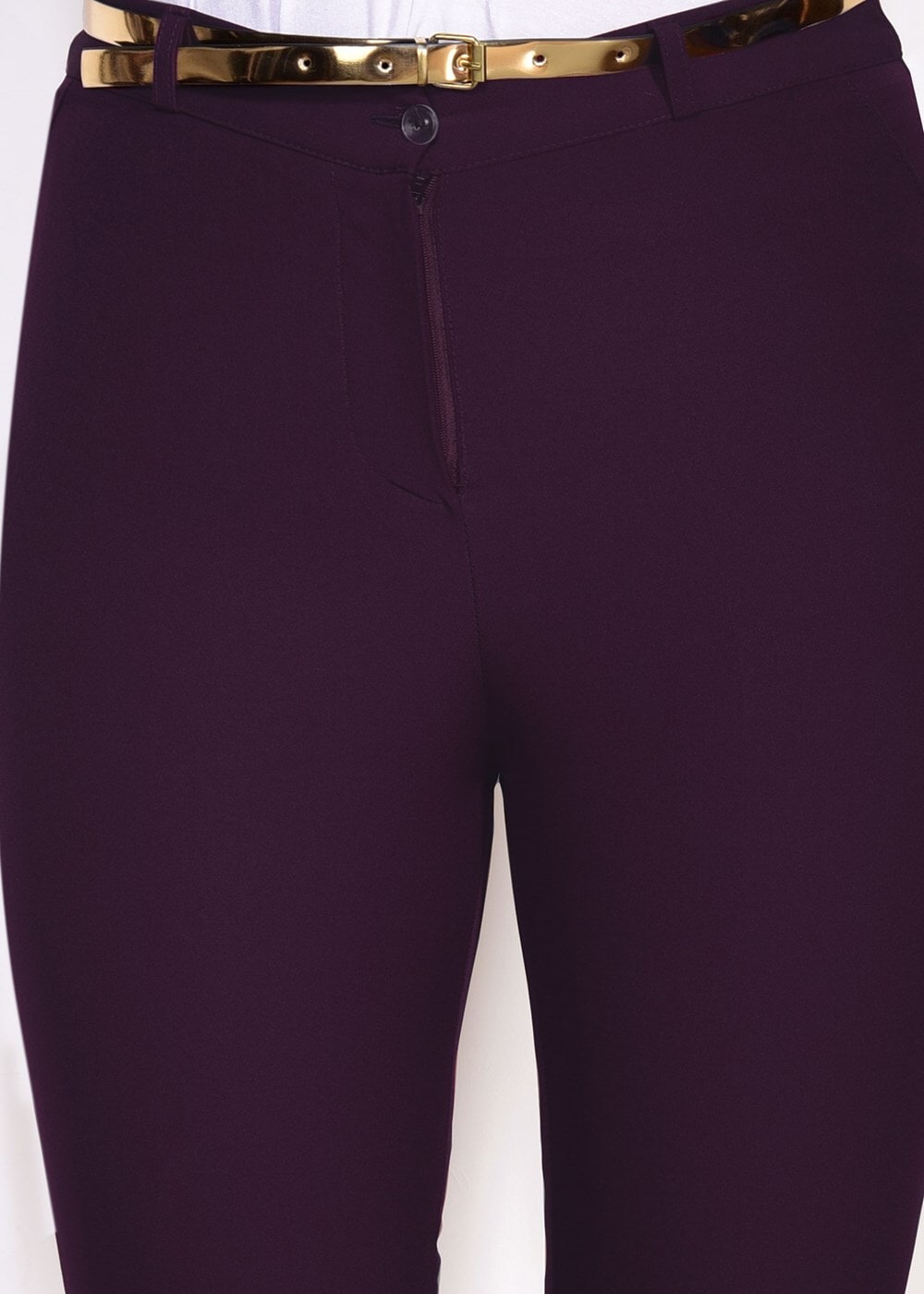 Hijab clothing PLUM BELT DETAILED PANTS 7602 