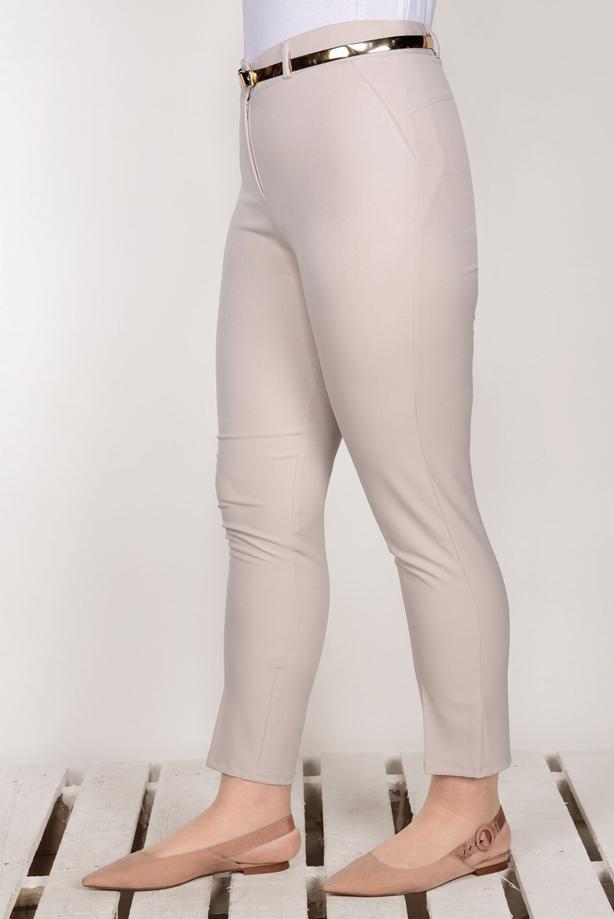 Tesettür giyim  T 7602 Amine Hüma- Kemer Detaylı Pantolon - TRENDTESETTÜR