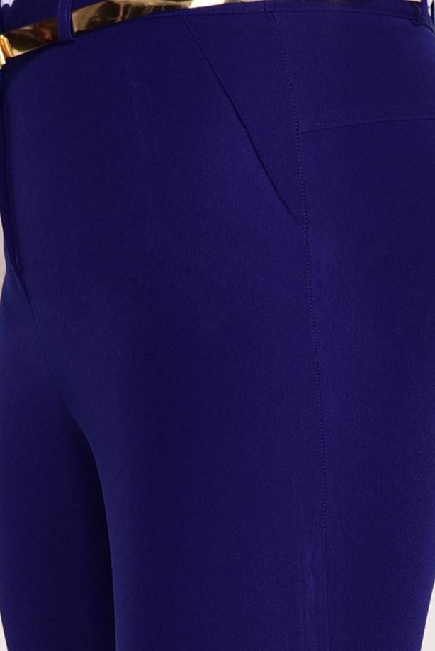 Tesettür giyim  T 7602 Amine Hüma- Kemer Detaylı Pantolon - TRENDTESETTÜR