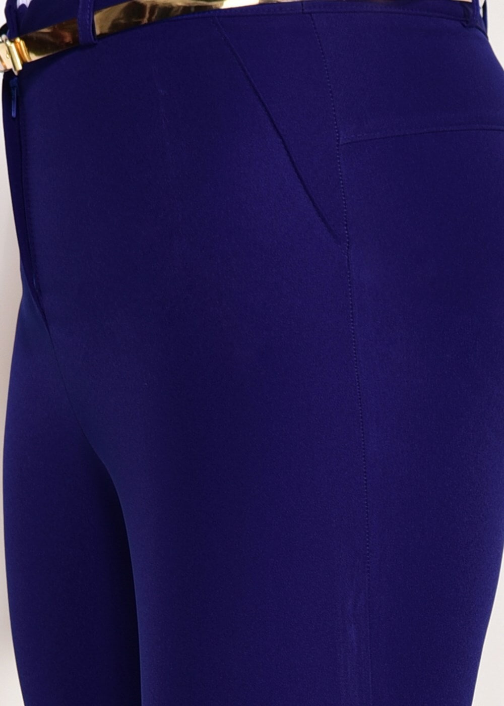 Tesettür giyim LACİVERT T 7602 Amine Hüma- Kemer Detaylı Pantolon