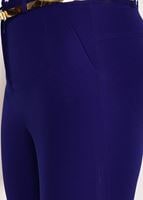 Tesettür giyim LACİVERT T 7602 Amine Hüma- Kemer Detaylı Pantolon