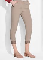 Tesettür giyim VİZON DANTEL DETAYLI PANTOLON 7641 