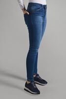 Hijab clothing NAVY BLUE High Waist Slim Denim Pants T 8013