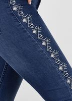 Tesettür giyim LACİVERT T 8113 Lvr-Etnik Desen Pantolon