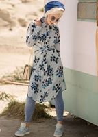 Tesettür giyim MAVİ İNCİLİ PUL DETAYLI DENİM PANTOLON 8309 