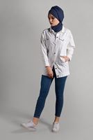 Tesettür giyim LACİVERT İNCİLİ PUL DETAYLI DENİM PANTOLON 8309 