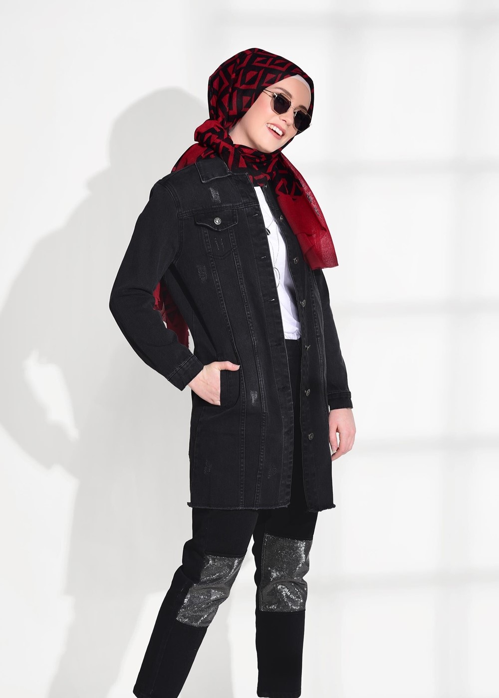 Vêtements hijab NOIR Pantalon T 8452 