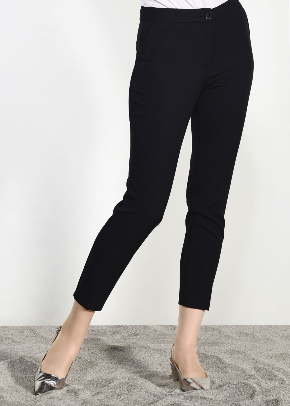Vêtements hijab NOIR PANTALON COUPE CLASSIQUE 8541