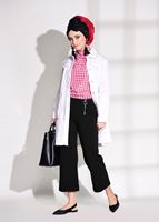 Vêtements hijab NOIR PANTALON DÉTAILLÉ À FERMETURE ÉCLAIR T 8664