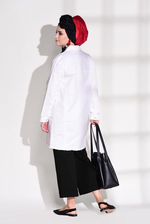 Vêtements hijab  ZIPPER DETAILED PANTS T 8664  - TRENDTESETTÜR